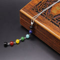 Colorful Beads Pendant Necklace Chain Sweater Chain Clavicle Woman Reiki