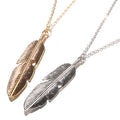 Fashion Jewelry Feather Pendant Chain Necklace Long Sweater Chain